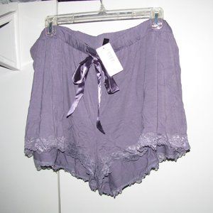 Torrid Sleep Lace Trim Shorts purple NWT sz 4